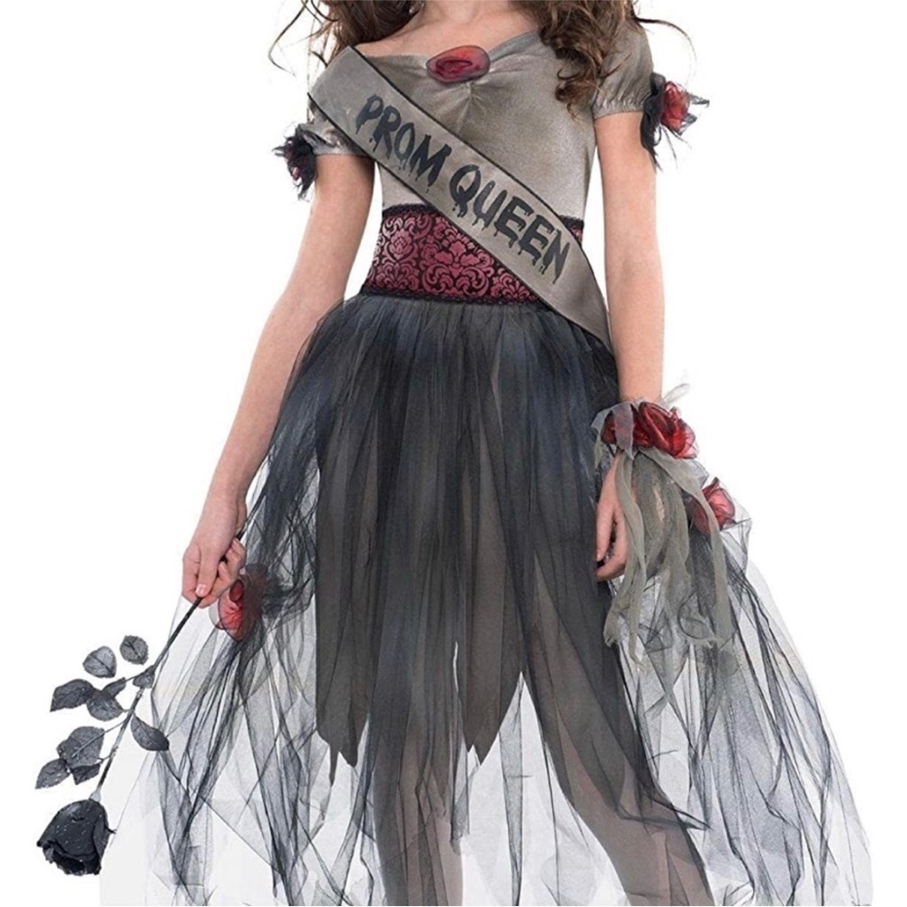 Halloween girls costume- dead prom queen zombie 8-10